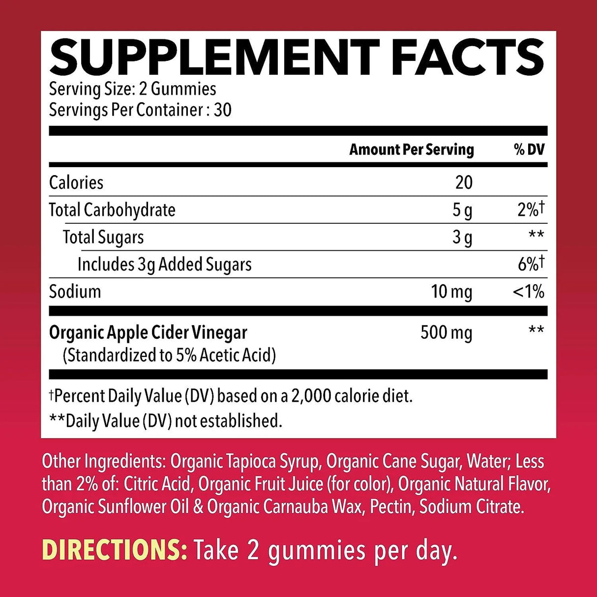 HAVASU NUTRITION - Havasu Organic Apple Cider Vinegar Gummies 60 Gomitas - The Red Vitamin MX - Suplementos Alimenticios - {{ shop.shopifyCountryName }}