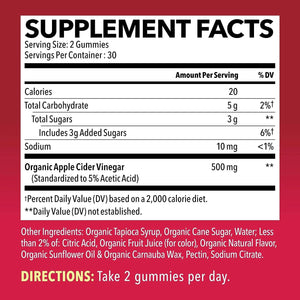 HAVASU NUTRITION - Havasu Organic Apple Cider Vinegar Gummies 60 Gomitas - The Red Vitamin MX - Suplementos Alimenticios - {{ shop.shopifyCountryName }}