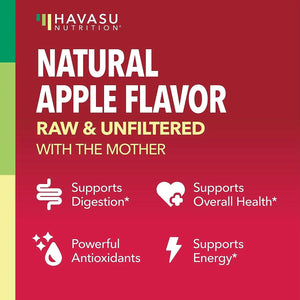 HAVASU NUTRITION - Havasu Organic Apple Cider Vinegar Gummies 60 Gomitas - The Red Vitamin MX - Suplementos Alimenticios - {{ shop.shopifyCountryName }}