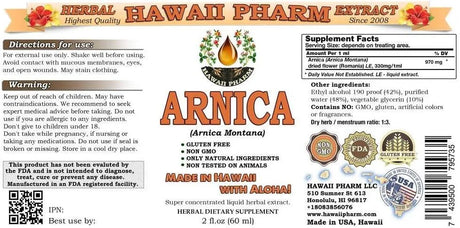 HAWAIIPHARM - Hawaii Pharm Arnica Liquid Extract 2 Fl.Oz. - The Red Vitamin MX - Suplementos Alimenticios - {{ shop.shopifyCountryName }}