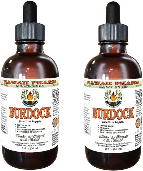 HAWAIIPHARM - Hawaii Pharm Burdock Alcohol-Free Liquid Extract 2 Fl.Oz. 2 Pack - The Red Vitamin MX - Suplementos Alimenticios - {{ shop.shopifyCountryName }}