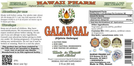 HAWAIIPHARM - Hawaii Pharm Galangal Root Liquid Extract 2 Fl.Oz. 2 Pack - The Red Vitamin MX - Suplementos Alimenticios - {{ shop.shopifyCountryName }}