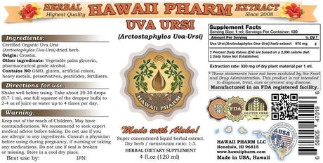 HAWAIIPHARM - Hawaii Pharm Uva Ursi Liquid Extract 2 Fl.Oz. - The Red Vitamin MX - Suplementos Alimenticios - {{ shop.shopifyCountryName }}