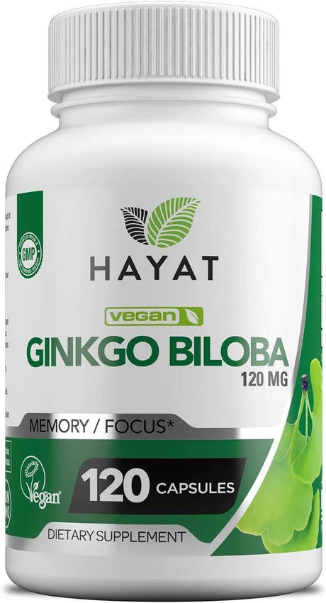 HAYAT - HAYAT Vitamins Vegan Natural Ginkgo Biloba 120Mg. 120 Capsulas - The Red Vitamin MX - Suplementos Alimenticios - {{ shop.shopifyCountryName }}