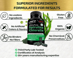 HCL - HCL HERBAL CODE LABS Chlorella Spirulina 120 Capsulas - The Red Vitamin MX - Suplementos Alimenticios - {{ shop.shopifyCountryName }}