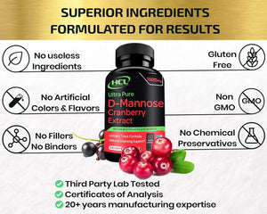 HCL - HCL Mannose with Cranberry Extract 60 Capsulas - The Red Vitamin MX - Suplementos Alimenticios - {{ shop.shopifyCountryName }}