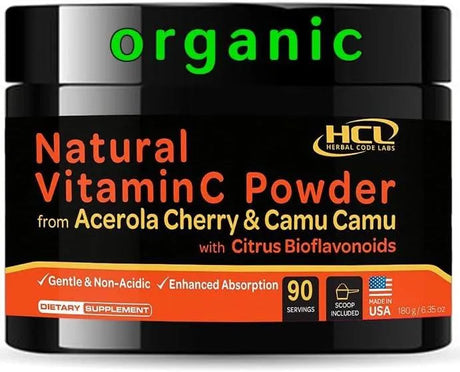 HCL - HCL Natural Vitamin C from Organic Acerola Cherry & Camu Camu Powder 180Gr. - The Red Vitamin MX - Suplementos Alimenticios - {{ shop.shopifyCountryName }}