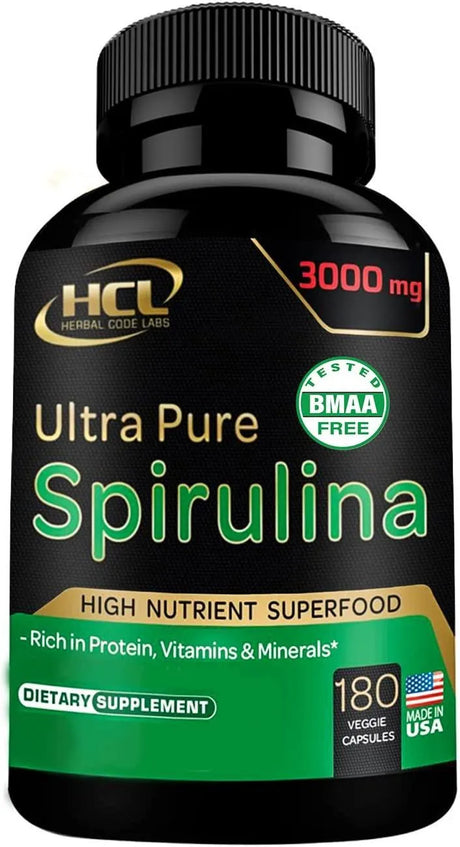 HCL - HCL Organic Spirulina Powder Capsules 3000Mg. 180 Capsulas - The Red Vitamin MX - Suplementos Alimenticios - {{ shop.shopifyCountryName }}