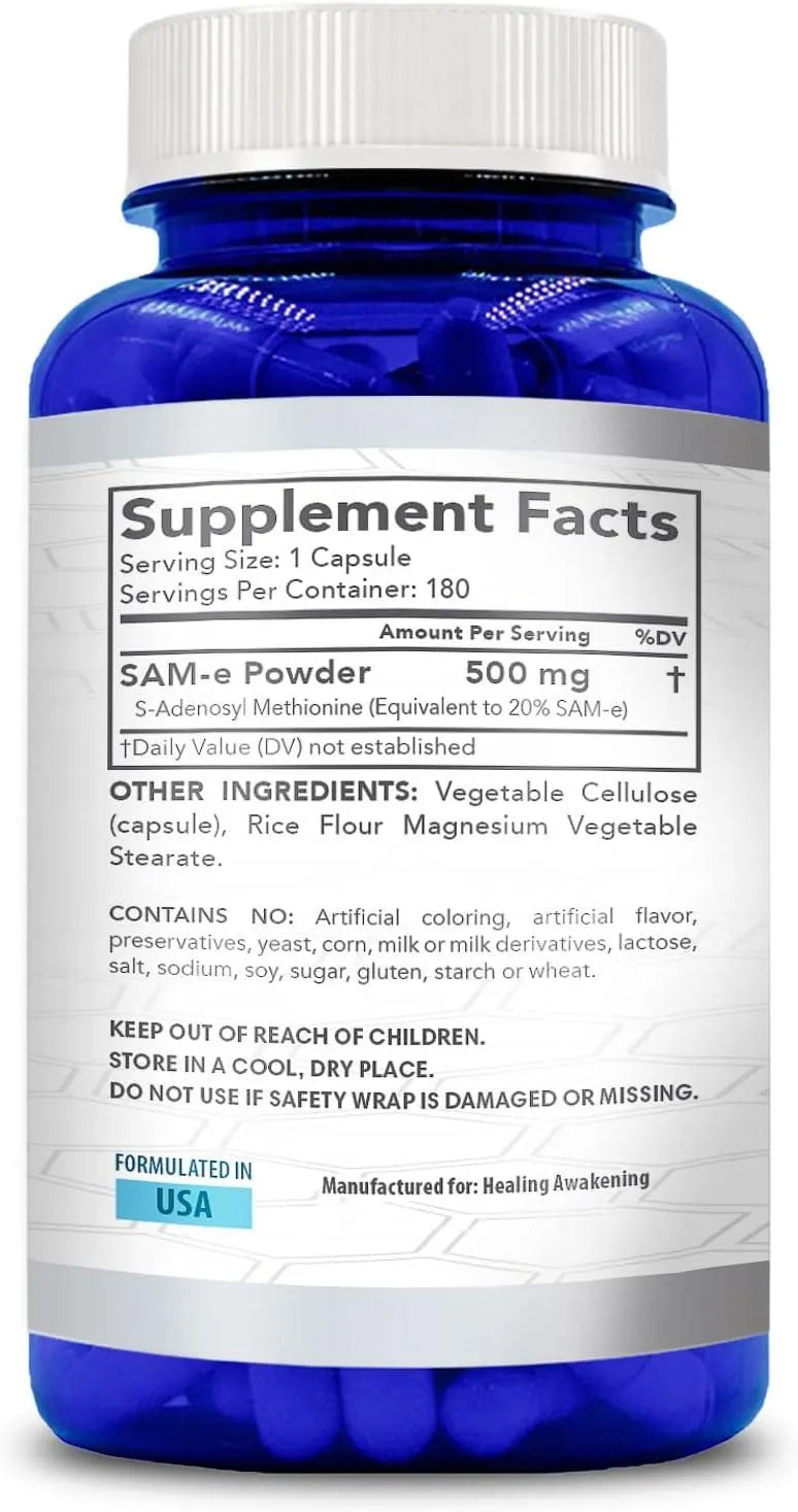 HEALING AWAKENING - Healing Awakening SAM-e 500Mg. 180 Capsulas - The Red Vitamin MX - Suplementos Alimenticios - {{ shop.shopifyCountryName }}