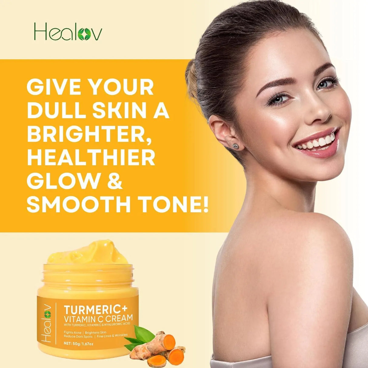 HEALOV - Healov Turmeric Face Cream for Face & Body 50Gr. - The Red Vitamin MX - Cremas Corporales - {{ shop.shopifyCountryName }}