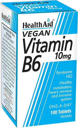 HEALTH AID - Health Aid Vitamin B6 10Mg. 100 Tabletas - The Red Vitamin MX - Suplementos Alimenticios - {{ shop.shopifyCountryName }}