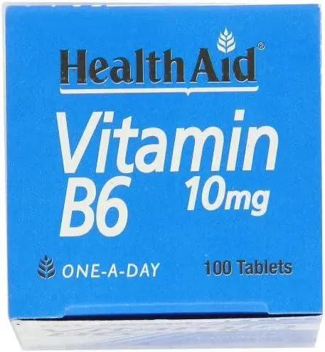 HEALTH AID - Health Aid Vitamin B6 10Mg. 100 Tabletas - The Red Vitamin MX - Suplementos Alimenticios - {{ shop.shopifyCountryName }}