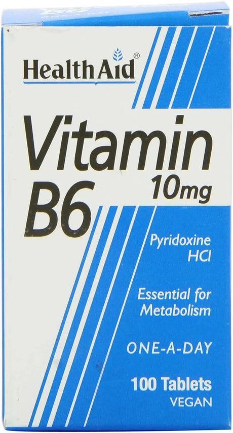 HEALTH AID - Health Aid Vitamin B6 10Mg. 100 Tabletas - The Red Vitamin MX - Suplementos Alimenticios - {{ shop.shopifyCountryName }}