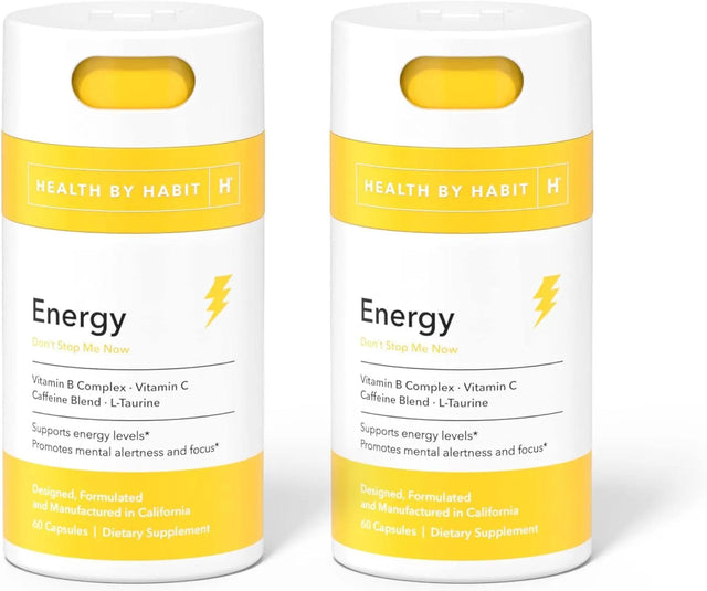 HEALTH BY HABIT - Health By Habit Energy Natual Caffeine Blend, Vitamins B & C 60 Capsulas 2 Pack - The Red Vitamin MX - Suplementos Alimenticios - {{ shop.shopifyCountryName }}