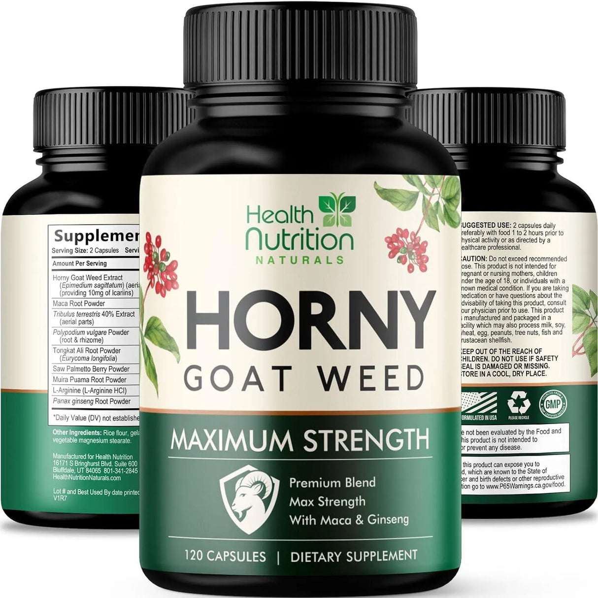 HEALTH NUTRITION NATURALS - Health Nutrition Naturals Extra Strength Horny Goat Extract 120 Capsulas - The Red Vitamin MX - Suplementos Alimenticios - {{ shop.shopifyCountryName }}