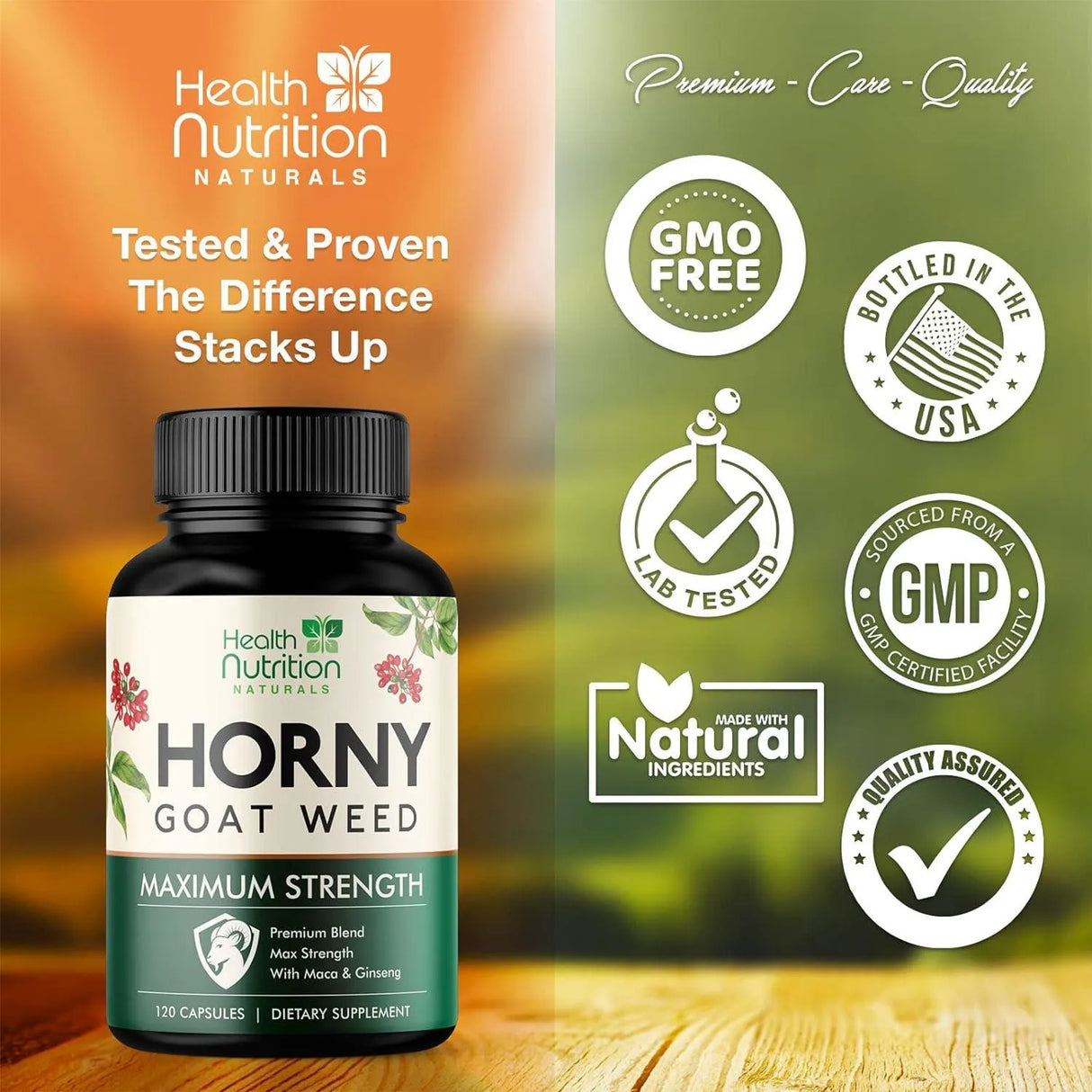 HEALTH NUTRITION NATURALS - Health Nutrition Naturals Extra Strength Horny Goat Extract 120 Capsulas - The Red Vitamin MX - Suplementos Alimenticios - {{ shop.shopifyCountryName }}