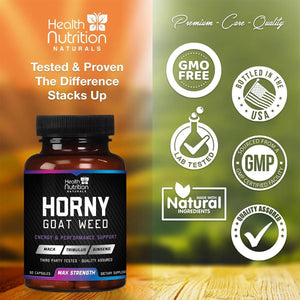 HEALTH NUTRITION NATURALS - Health Nutrition Naturals Extra Strength Horny Goat Extract 60 Capsulas - The Red Vitamin MX - Suplementos Alimenticios - {{ shop.shopifyCountryName }}