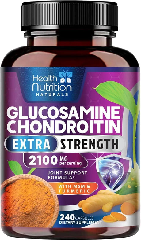 HEALTH NUTRITION NATURALS - Health Nutrition Naturals Glucosamine Chondroitin 240 Capsulas - The Red Vitamin MX - Suplementos Alimenticios - {{ shop.shopifyCountryName }}