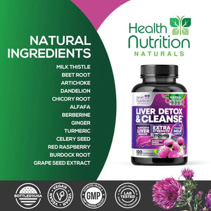 HEALTH NUTRITION NATURALS - Health Nutrition Naturals Liver Cleanse Detox & Repair Formula 120 Capsulas - The Red Vitamin MX - Suplementos Alimenticios - {{ shop.shopifyCountryName }}