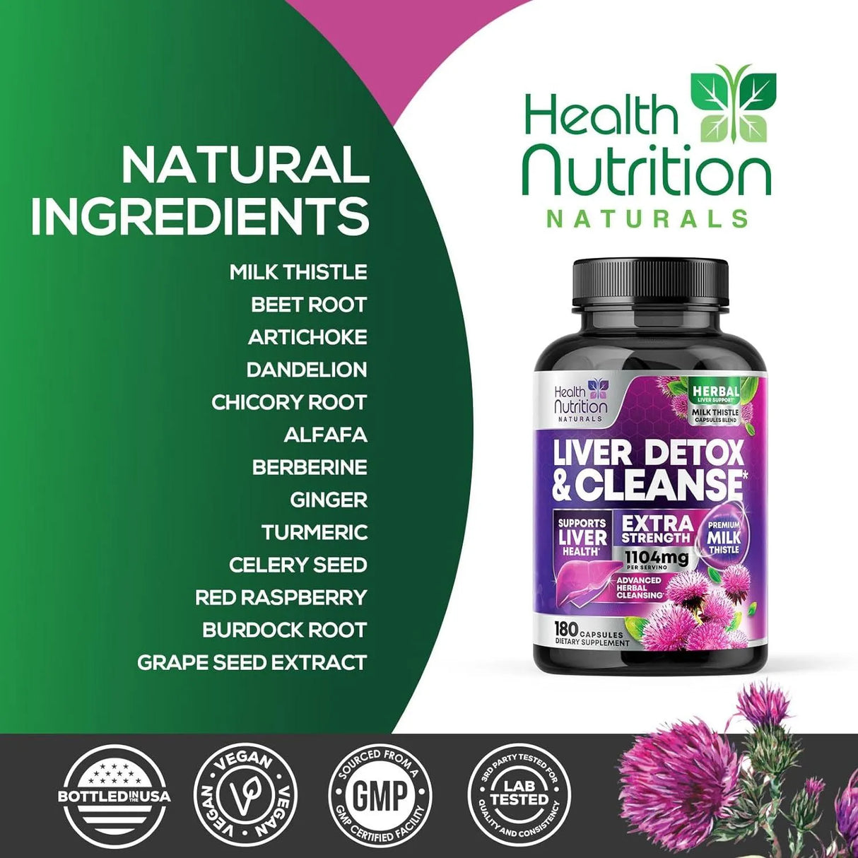 HEALTH NUTRITION NATURALS - Health Nutrition Naturals Liver Cleanse Detox & Repair Formula 180 Capsulas - The Red Vitamin MX - Suplementos Alimenticios - {{ shop.shopifyCountryName }}