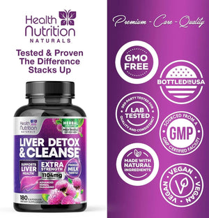 HEALTH NUTRITION NATURALS - Health Nutrition Naturals Liver Cleanse Detox & Repair Formula 180 Capsulas - The Red Vitamin MX - Suplementos Alimenticios - {{ shop.shopifyCountryName }}