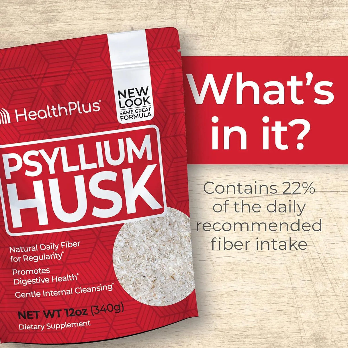 HEALTH PLUS - Health Plus Psyllium Husk 340Gr. - The Red Vitamin MX - Suplementos Alimenticios - {{ shop.shopifyCountryName }}