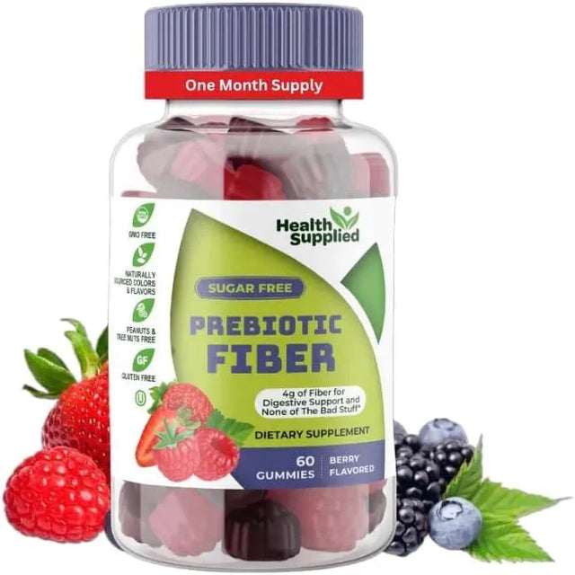 HEALTH SUPPLIED - Health Supplied Mixed Berry Flavored Prebiotic Fiber Gummies 60 Gomitas - The Red Vitamin MX - Suplementos Alimenticios - {{ shop.shopifyCountryName }}