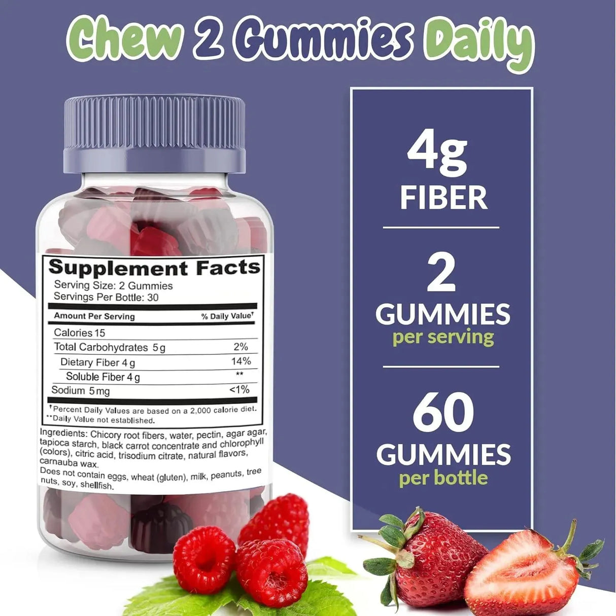 HEALTH SUPPLIED - Health Supplied Mixed Berry Flavored Prebiotic Fiber Gummies 60 Gomitas - The Red Vitamin MX - Suplementos Alimenticios - {{ shop.shopifyCountryName }}