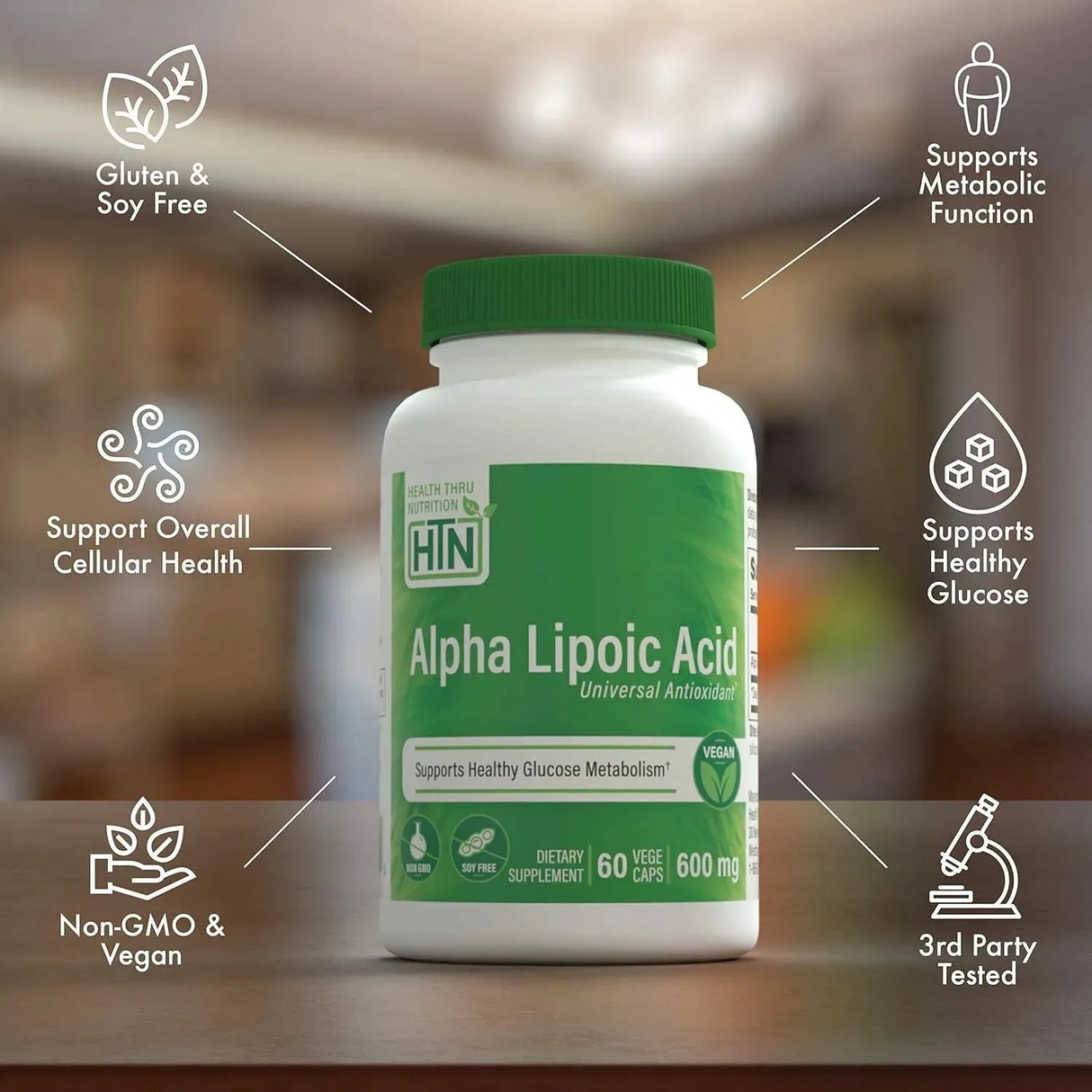 HEALTH THRU NUTRITION - Health Thru Nutrition Alpha Lipoic Acid 600Mg. 60 Capsulas - The Red Vitamin MX - Suplementos Alimenticios - {{ shop.shopifyCountryName }}