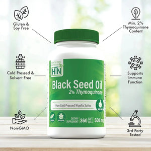 HEALTH THRU NUTRITION - Health Thru Nutrition Black Seed Oil 500Mg. 360 Capsulas Blandas - The Red Vitamin MX - Suplementos Alimenticios - {{ shop.shopifyCountryName }}