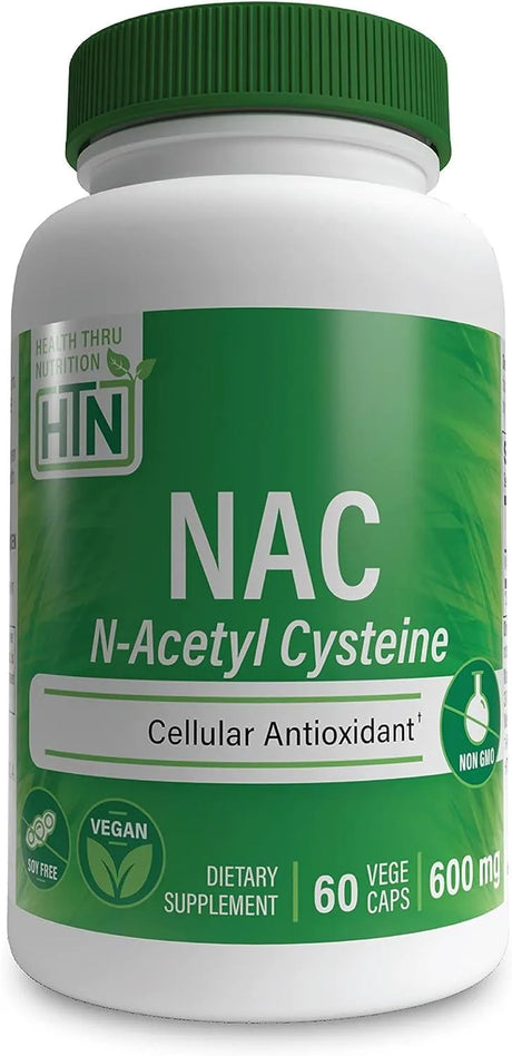 HEALTH THRU NUTRITION - Health Thru Nutrition NAC N-Acetyl Cysteine 600Mg. 60 Capsulas - The Red Vitamin MX - Suplementos Alimenticios - {{ shop.shopifyCountryName }}