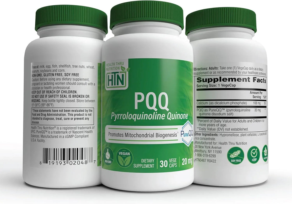 HEALTH THRU NUTRITION - Health Thru Nutrition PQQ 20Mg. Pyrroloquinoline Quinone 30 Capsulas - The Red Vitamin MX - Suplementos Alimenticios - {{ shop.shopifyCountryName }}