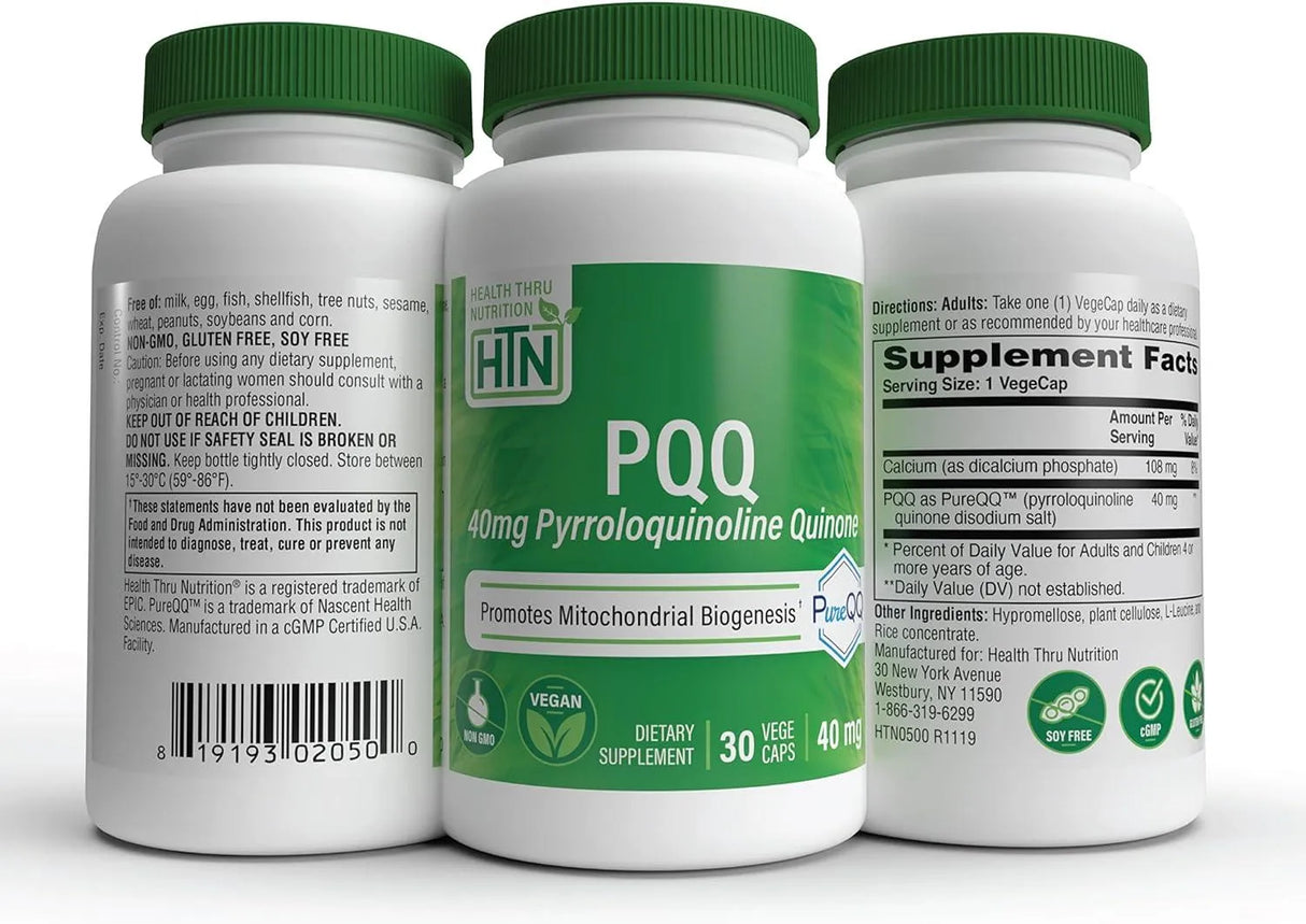 HEALTH THRU NUTRITION - Health Thru Nutrition PQQ 40Mg. Pyrroloquinoline Quinone 30 Capsulas - The Red Vitamin MX - Suplementos Alimenticios - {{ shop.shopifyCountryName }}