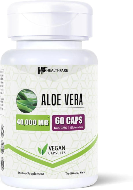 HEALTHFARE - Healthfare Aloe Vera 40,000Mg. 60 Capsulas - The Red Vitamin MX - Suplementos Alimenticios - {{ shop.shopifyCountryName }}