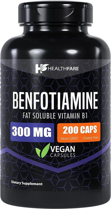 HEALTHFARE - Healthfare Benfotiamine 300Mg. 200 Capsulas - The Red Vitamin MX - Suplementos Alimenticios - {{ shop.shopifyCountryName }}