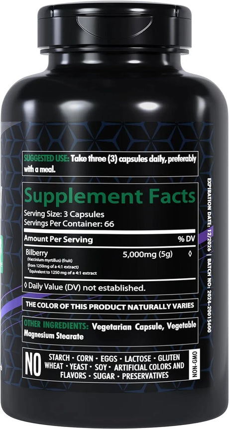 HEALTHFARE - Healthfare Bilberry Extract 5000Mg. 200 Capsulas - The Red Vitamin MX - Suplementos Alimenticios - {{ shop.shopifyCountryName }}