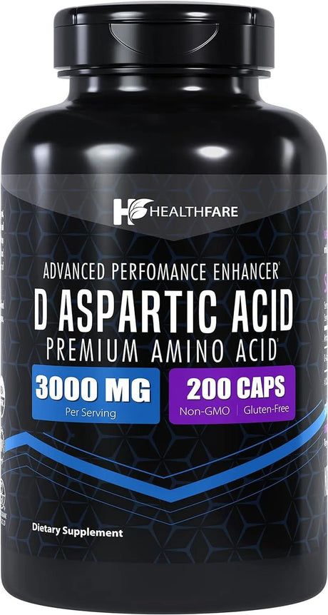 HEALTHFARE - Healthfare D-Aspartic Acid (DAA) 3000Mg. 200 Capsulas - The Red Vitamin MX - Suplementos Alimenticios - {{ shop.shopifyCountryName }}