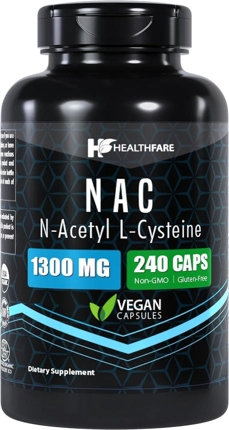 HEALTHFARE - Healthfare N-Acetyl L-Cysteine 1300Mg. 240 Capsulas - The Red Vitamin MX - Suplementos Alimenticios - {{ shop.shopifyCountryName }}