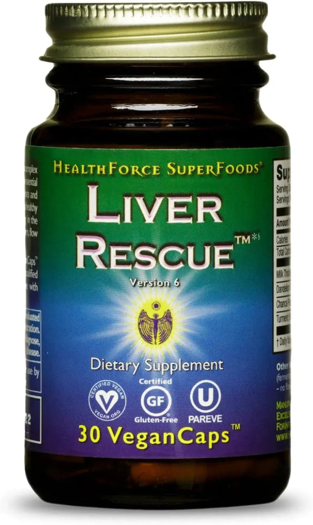 HEALTHFORCE SUPERFOODS - HealthForce SuperFoods Liver Rescue 30 Capsulas - The Red Vitamin MX - Suplementos Alimenticios - {{ shop.shopifyCountryName }}