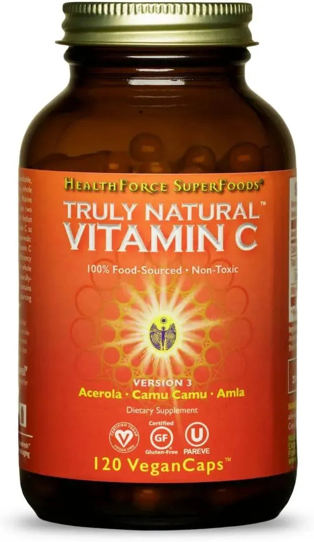 HEALTHFORCE SUPERFOODS - HEALTHFORCE SUPERFOODS Truly Natural Vitamin C 120 Capsulas - The Red Vitamin MX - Suplementos Alimenticios - {{ shop.shopifyCountryName }}