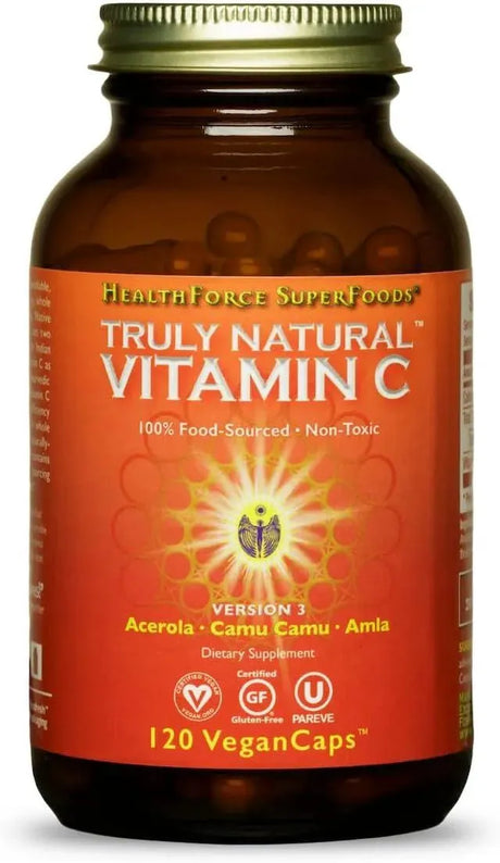 HEALTHFORCE SUPERFOODS - HEALTHFORCE SUPERFOODS Truly Natural Vitamin C 120 Capsulas - The Red Vitamin MX - Suplementos Alimenticios - {{ shop.shopifyCountryName }}