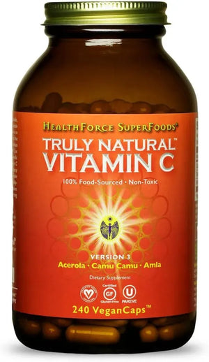 HEALTHFORCE SUPERFOODS - HEALTHFORCE SUPERFOODS Truly Natural Vitamin C 240 Capsulas - The Red Vitamin MX - Suplementos Alimenticios - {{ shop.shopifyCountryName }}