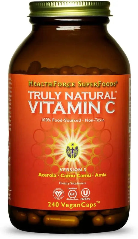 HEALTHFORCE SUPERFOODS - HEALTHFORCE SUPERFOODS Truly Natural Vitamin C 240 Capsulas - The Red Vitamin MX - Suplementos Alimenticios - {{ shop.shopifyCountryName }}