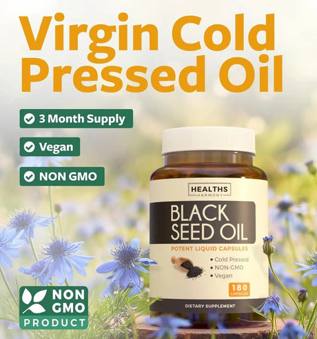 HEALTHS HARMONY - Healths Harmony Black Seed Oil 180 Capsulas - The Red Vitamin MX - Suplementos Alimenticios - {{ shop.shopifyCountryName }}