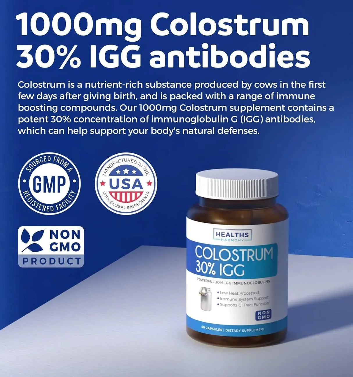 HEALTHS HARMONY - Healths Harmony Colostrum 1,000Mg. 60 Capsulas - The Red Vitamin MX - Suplementos Alimenticios - {{ shop.shopifyCountryName }}