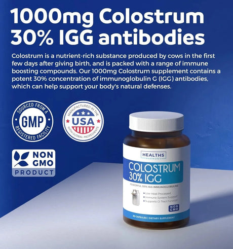 HEALTHS HARMONY - Healths Harmony Colostrum 1,000Mg. 60 Capsulas - The Red Vitamin MX - Suplementos Alimenticios - {{ shop.shopifyCountryName }}