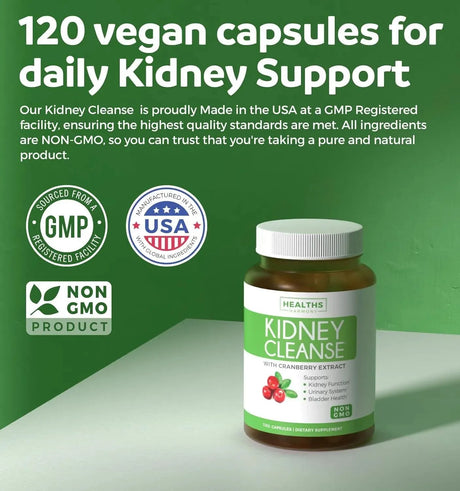 HEALTHS HARMONY - Healths Harmony Kidney Cleanse Detox & Repair 120 Capsulas - The Red Vitamin MX - Suplementos Alimenticios - {{ shop.shopifyCountryName }}