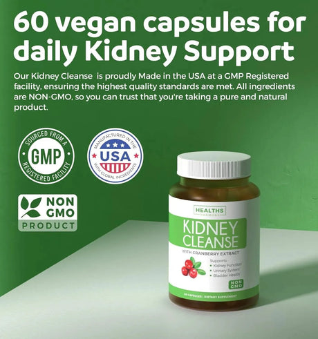 HEALTHS HARMONY - Healths Harmony Kidney Cleanse Detox & Repair 60 Capsulas - The Red Vitamin MX - Suplementos Alimenticios - {{ shop.shopifyCountryName }}