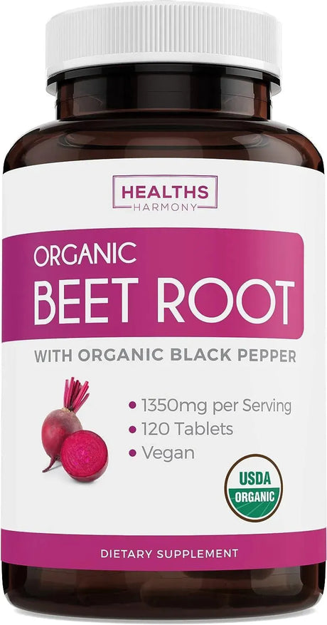 HEALTHS HARMONY - Healths Harmony Organic Beet Root Powder 120 Tabletas - The Red Vitamin MX - Suplementos Alimenticios - {{ shop.shopifyCountryName }}