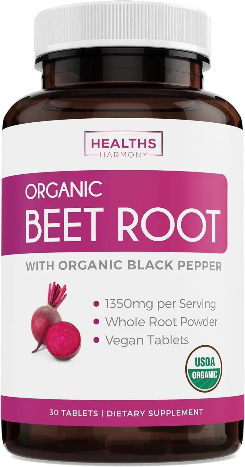 HEALTHS HARMONY - Healths Harmony Organic Beet Root Powder 30 Tabletas - The Red Vitamin MX - Suplementos Alimenticios - {{ shop.shopifyCountryName }}